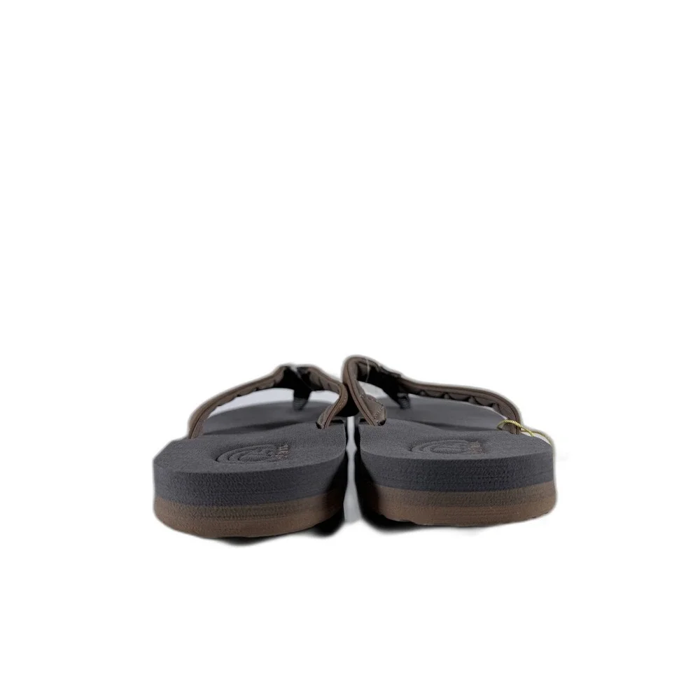 Cobian‎ Boys Draino Jr Flip Flops Brown Charcoal Grey Sandals Size 6/7 NEW